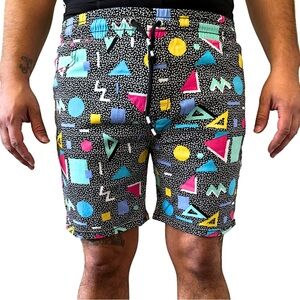 90s Retro Print Shorts – Bold & Colorful, Perfect for Summer!